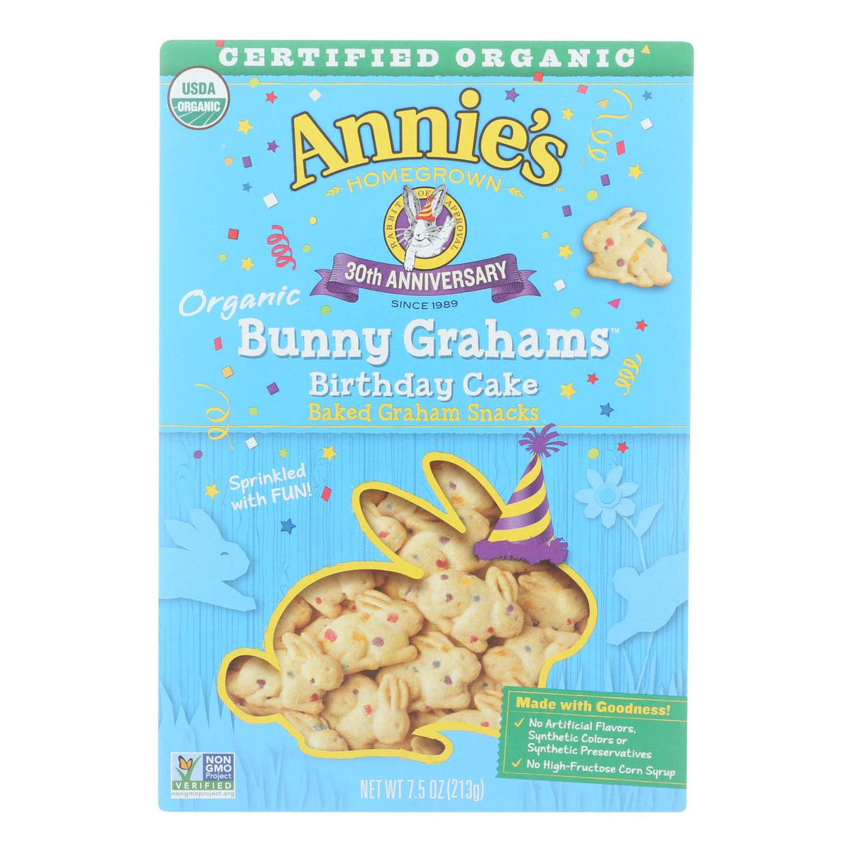 Annie's Homegrown Organic Birthday Cake Bunny Grahams – Healthy Snack  Solutions