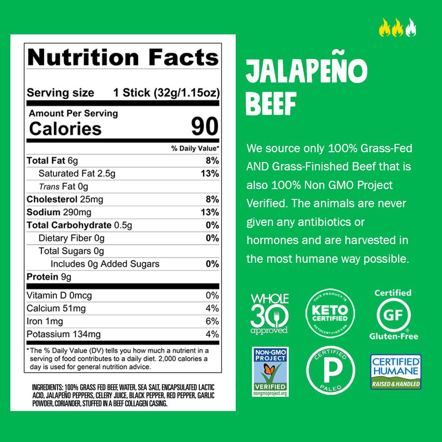 Chomps Jalapeno Beef Sticks Nutrition Facts