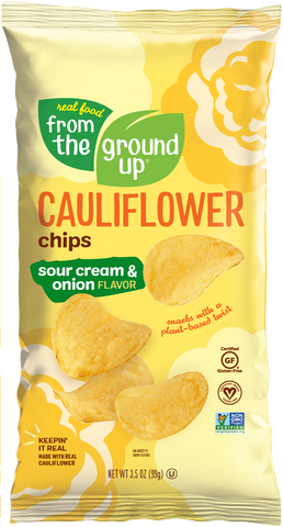 From the Ground Up Sour Cream & Onion Cauliflower Chips