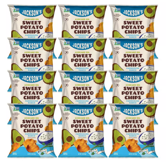 Jackson's Avocado Oil Farmhouse Ranch Sweet Potato Chips - Snack Pack