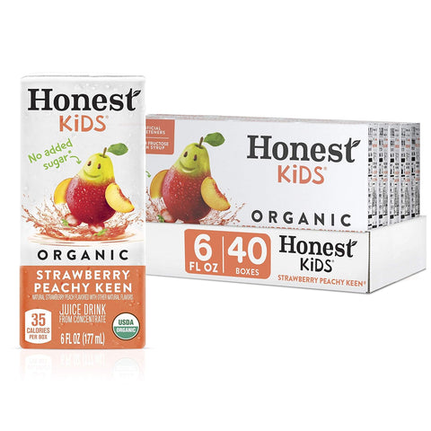 Honest Kids Strawberry Peachy Keen Juice Boxes