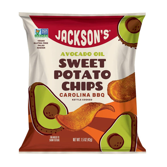 Jackson's Avocado Oil Carolina BBQ Sweet Potato Chips - Snack Pack